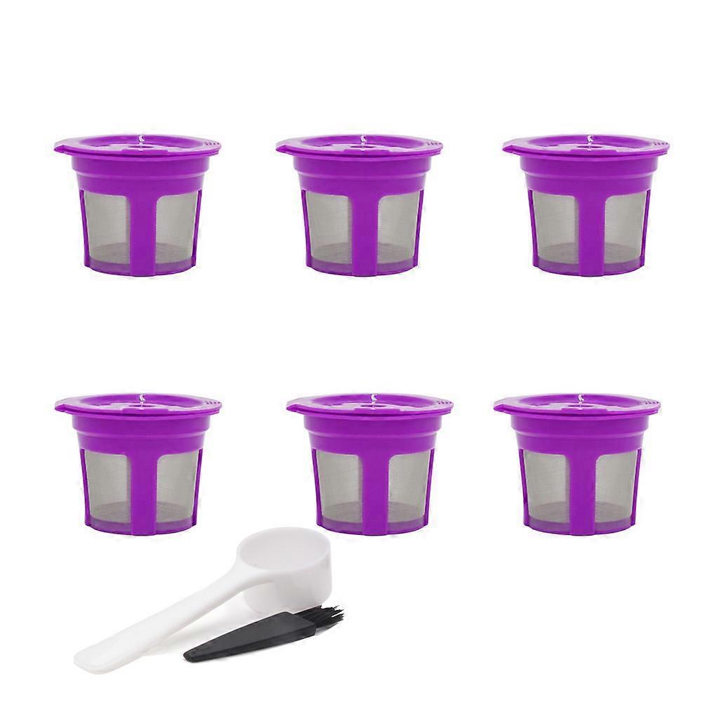 Refillable Reusable Coffee Filter, Compatible with Keurig 2.0 K200, K300, K400, K500, K600 Series Coffee Makers (6 Packs)