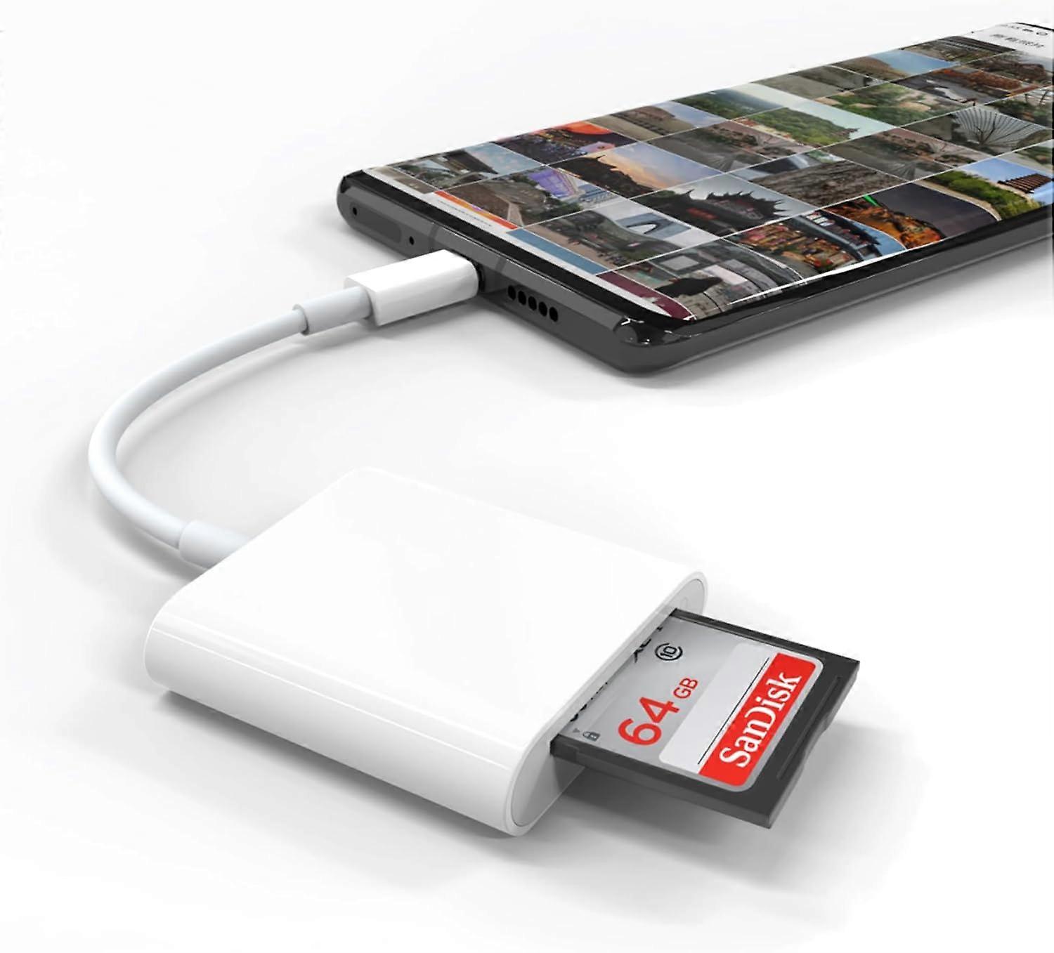 USB C to SD/Micro SD Card Reader, Type C SD Card Adapter, USB C to Micro SD/SD