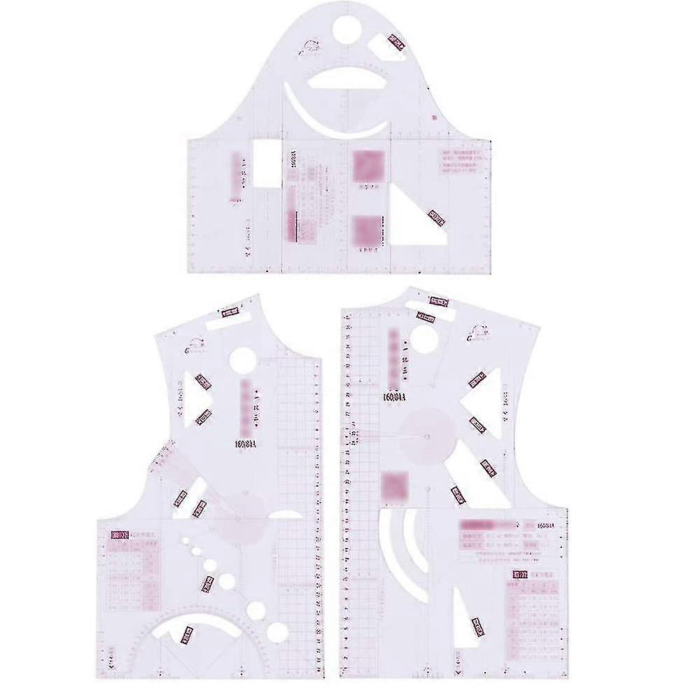 1: 3 Stoff Design Lineal Transparentes Lineal Maß Lineal Design Lineal Muster Making For Doll Nähen