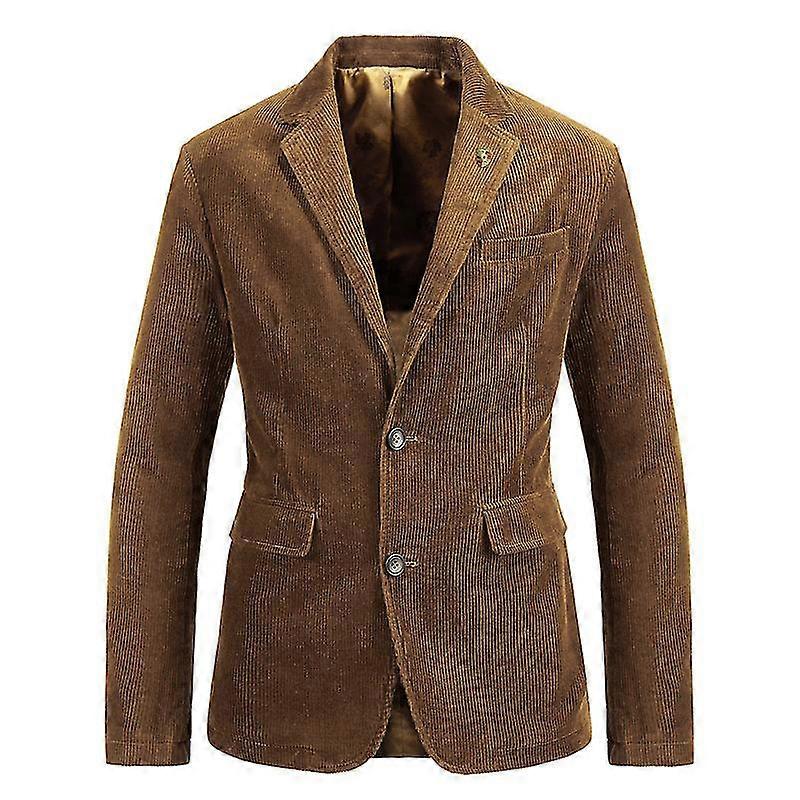 Erkekler Corduroy Blazer Ceket Erkek Vintage Casual İş Giyim Corduroy Takım Blazer Ceket Spor Ceket