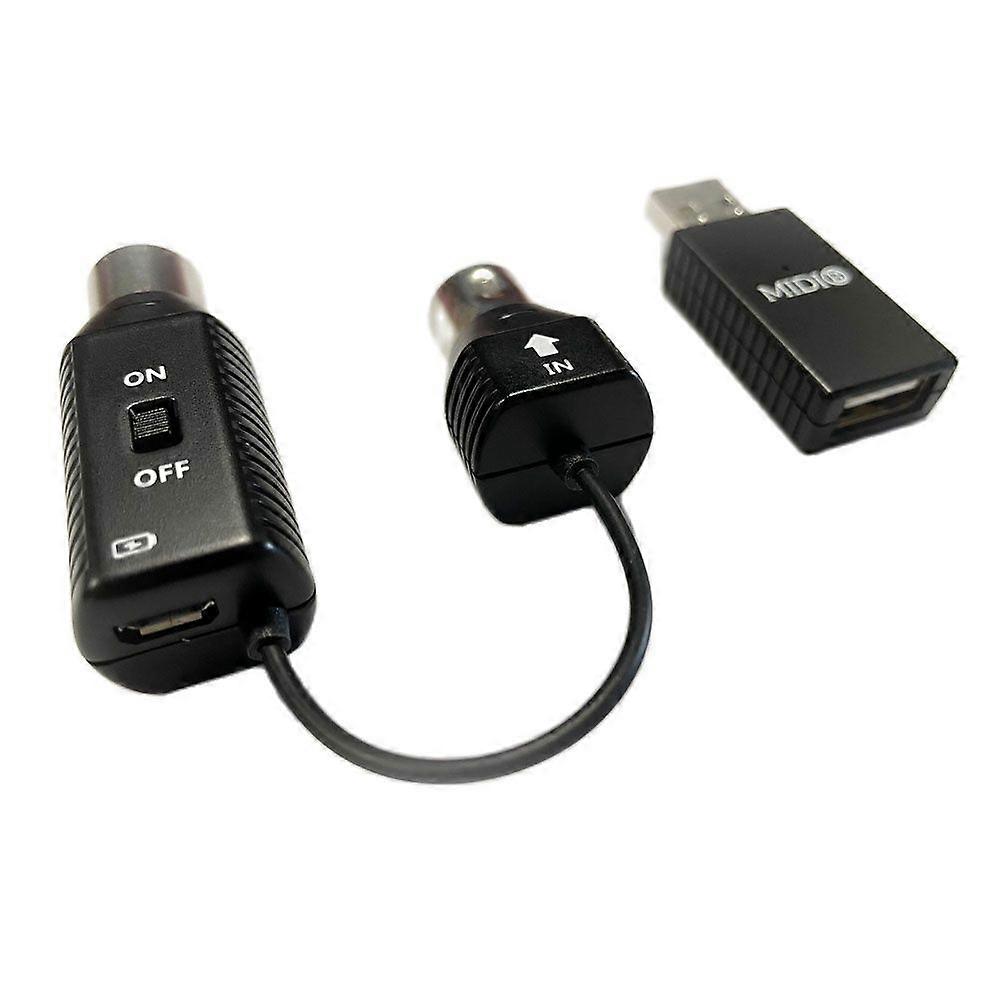 Bluetooth Wireless MIDI System Pair of USB Adapter 5-PIN DIN MIDI Master for Piano Keyboard for mac OS iOS Windows