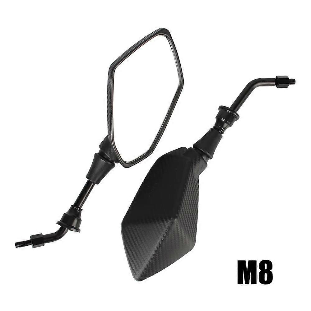 8mm 10mm Back Side Convex Mirror Handle Bar End Side Rearview Mirrors for Scooter E-Bike Motocycle 1 Pair Motorcycle Mirror