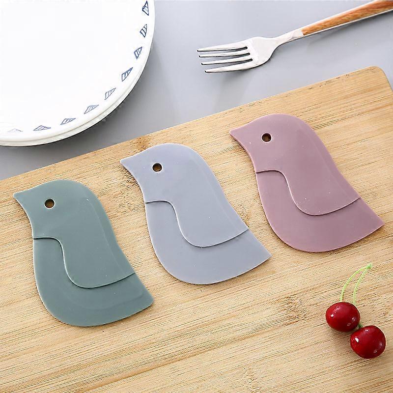 1pc Cartoon Oil Scraper  Kitchen Bathroom Stove Dirt Decontamination Scraper Cake Baking Tool Multi-function Oil Plate Scraper