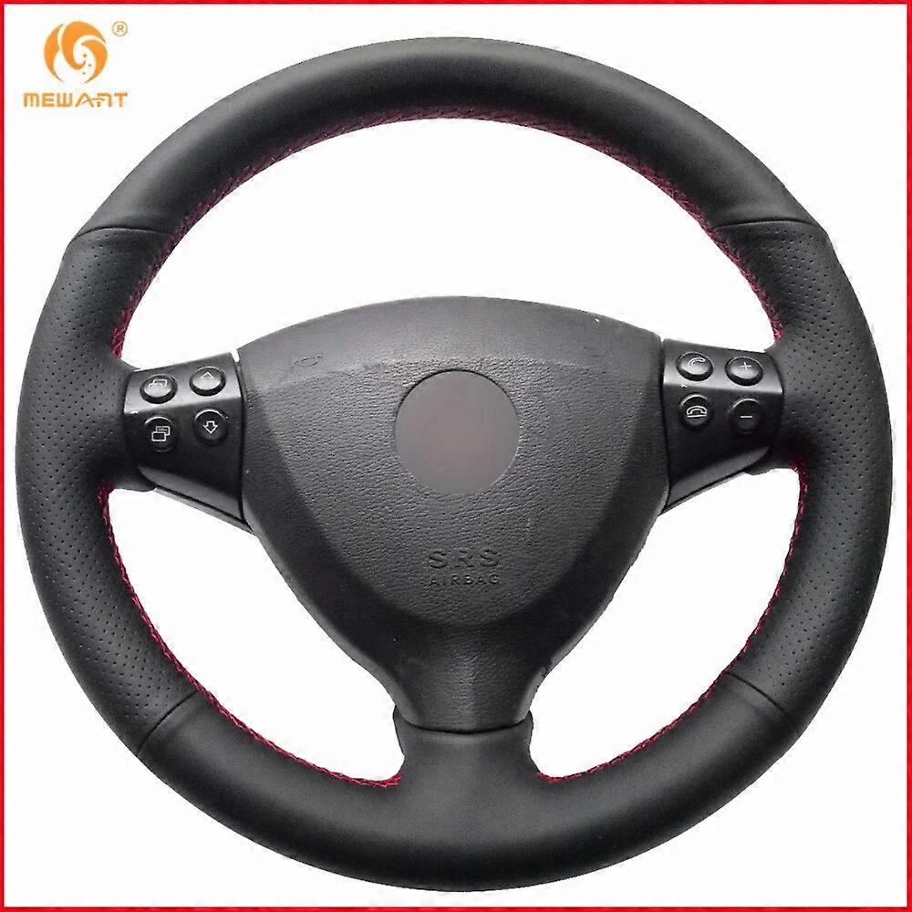 MEWANT Black Artificial Leather Car Steering Wheel Cover for Mercedes Benz A-Class A160 A180 2004-2012 Interior Accessories