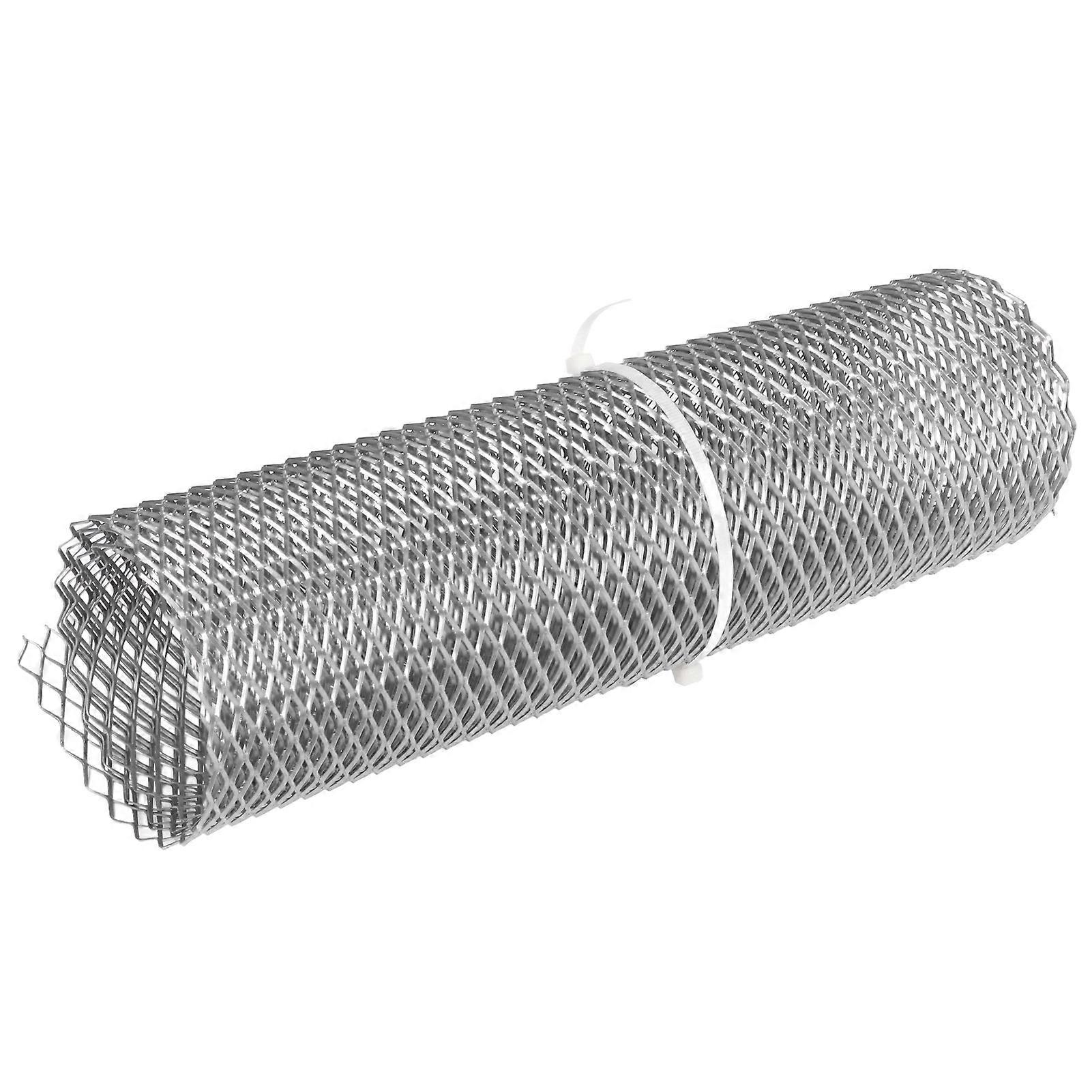 Car Front Center Grille Universal Fit Mesh Aluminum Stable Structure Silver