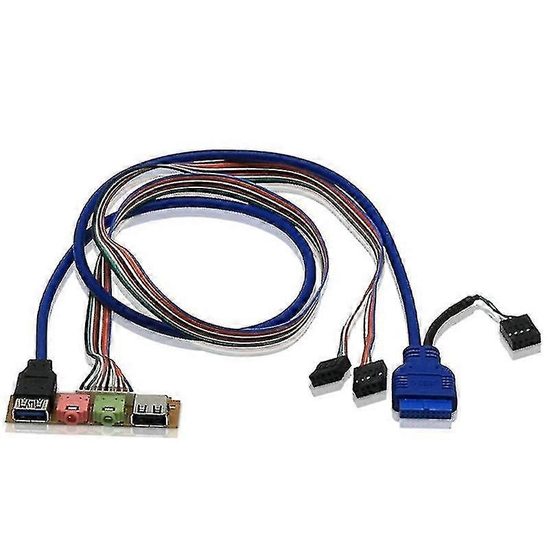 Usb 2.0+ 3.0 Port Chassis Pc Computer Case Audio Front Panel Replace Cable 70cm