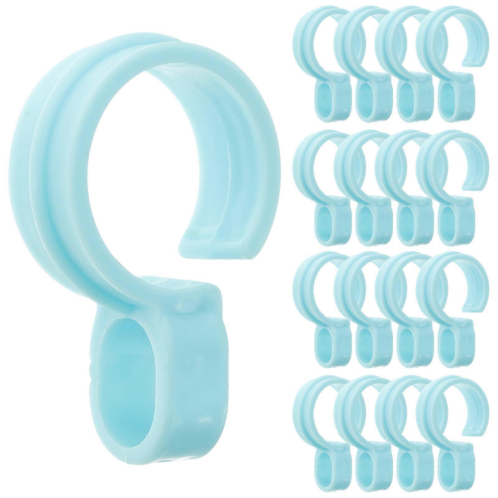 25pcs Windproof Hooks Clothing Hanger Buckle Hooks Clothes Rod Round Hooks