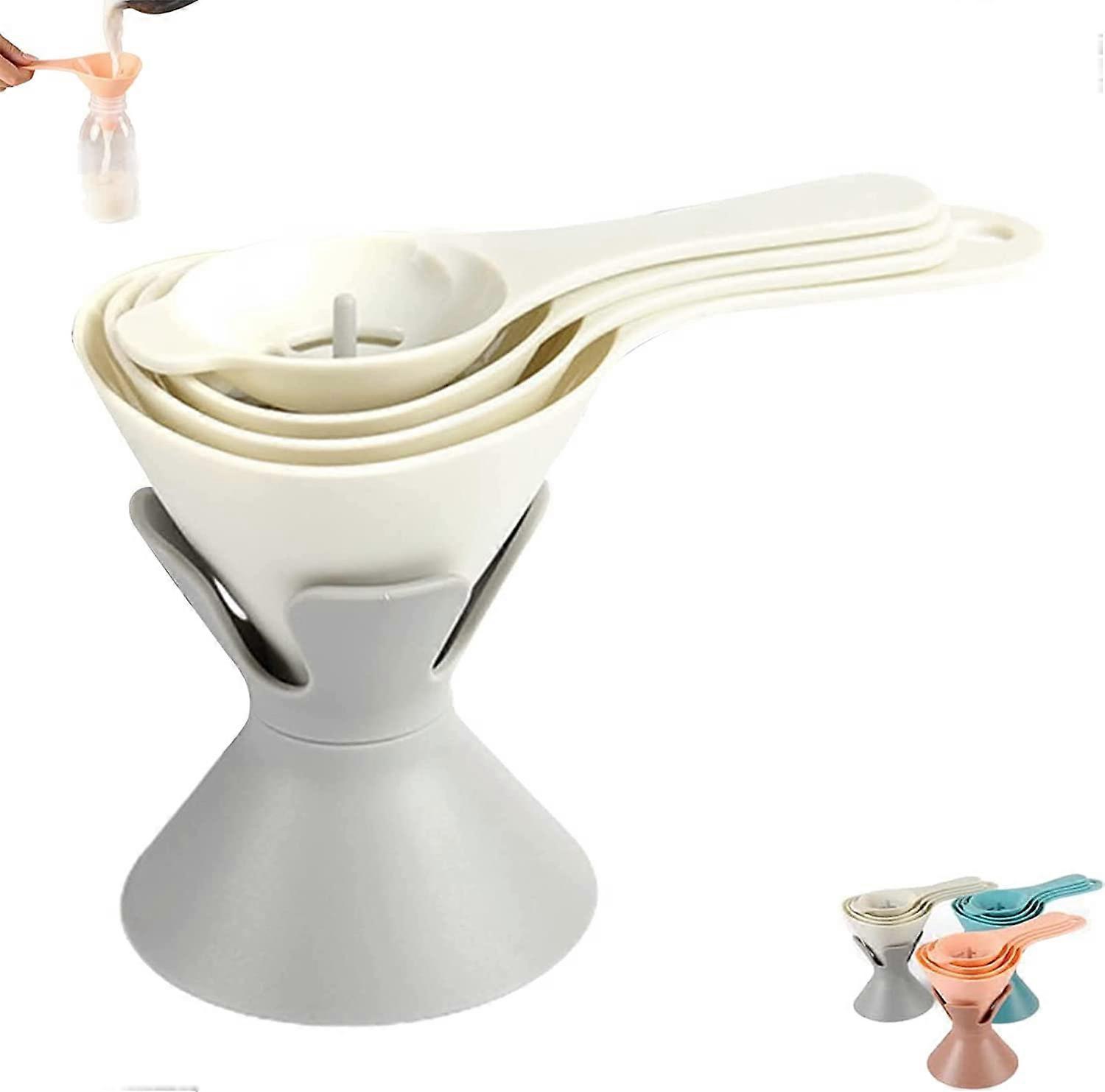 6 in 1 Multifunctional Funnel Set, Kitchen Funnel with Filter, Removable Egg Separator Tool