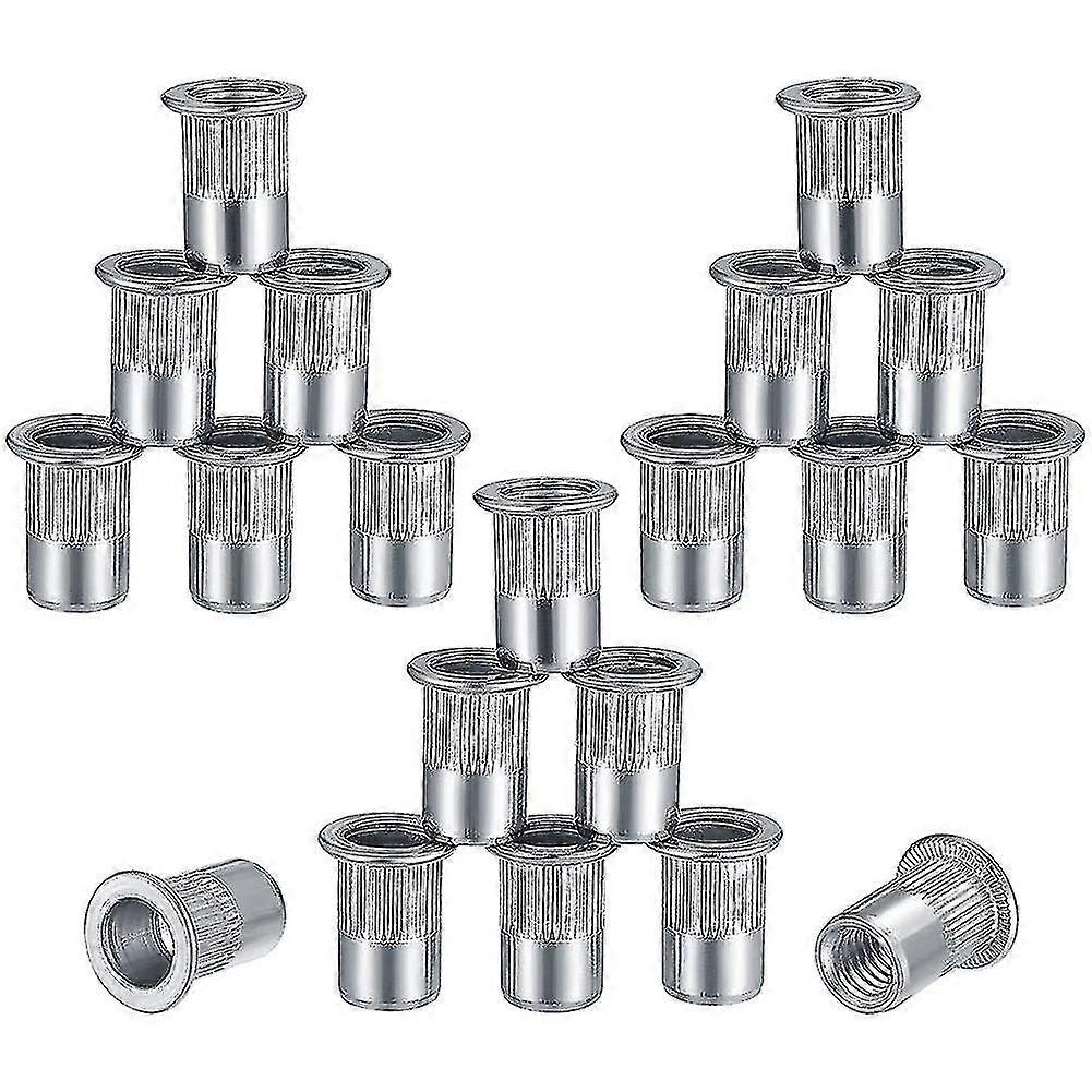 50 Pieces M5 Flat Head Rivet Nuts Made Of Stainless Steel Rivet Nut
