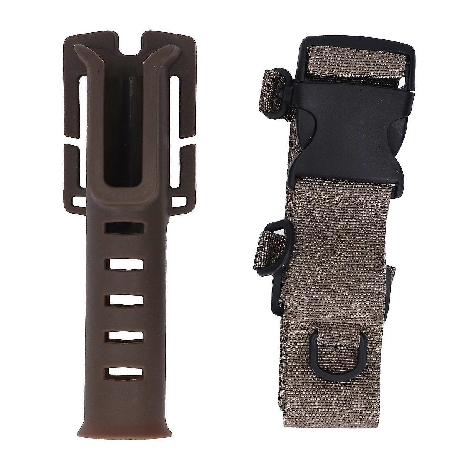 Adjustable Lightweight Fishing Rod Waist Holder with Hooks - Portable and Khaki