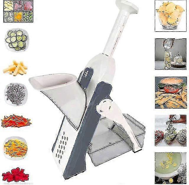 Multifunktionaler Gemüseschneider Einstellbare Reibe Slicer Küche Haushalt und Obst Slicer Würfelartefakt