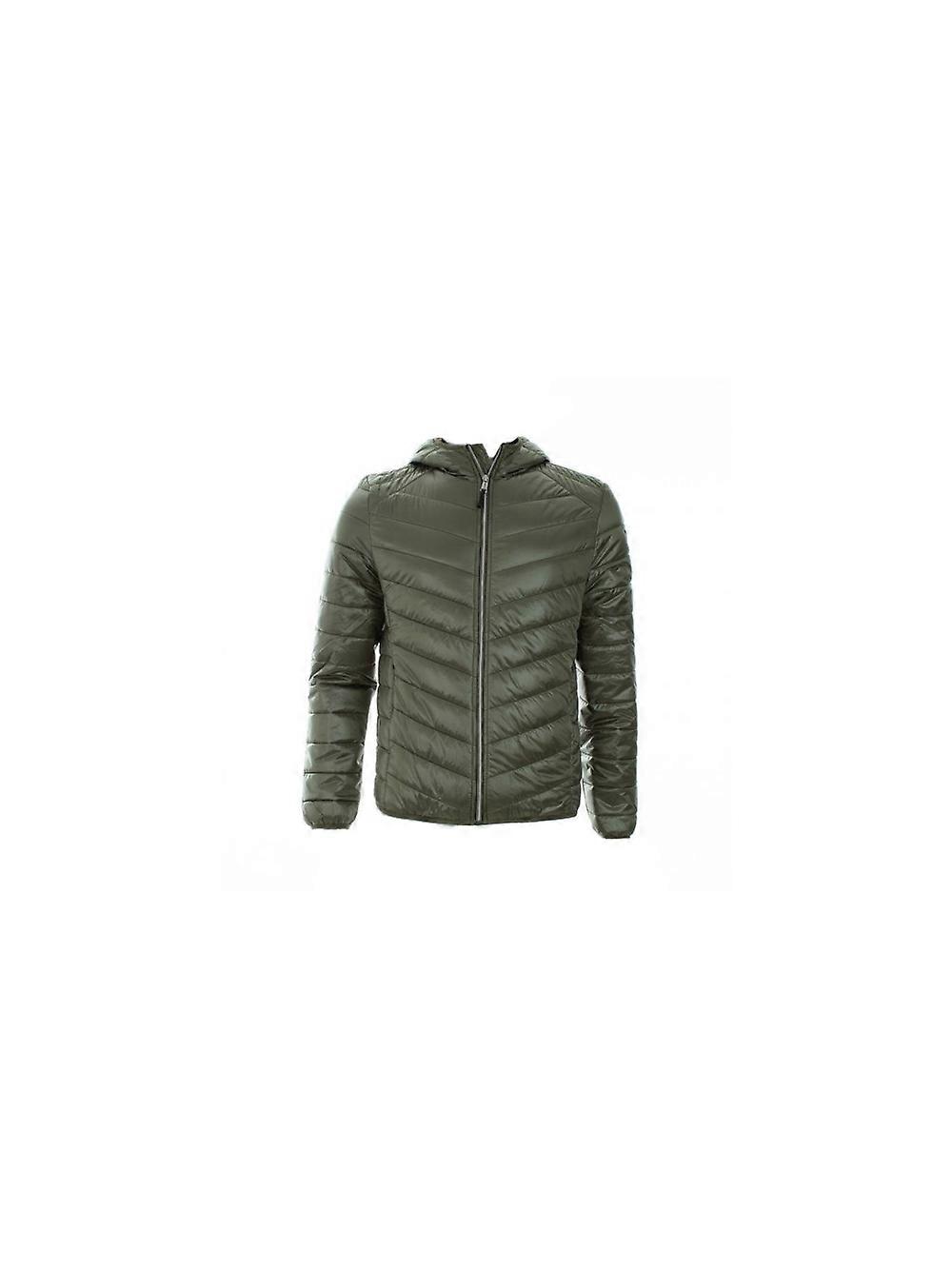 Guess classic denim down jacket Men Green