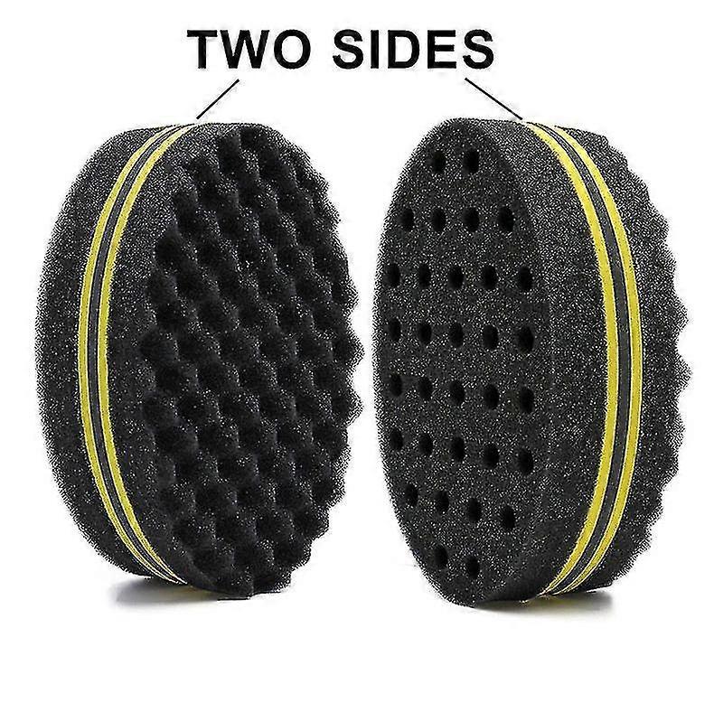 2 Pack Macroporous Éponge Cheveux Magique Éponge Brosse Cheveux Africains Bouclés Éponge
