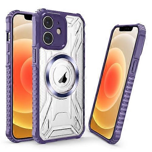 Mobile Phone Cases For iPhone 12 CD Texture Magsafe Phone Case(Dark Purple)