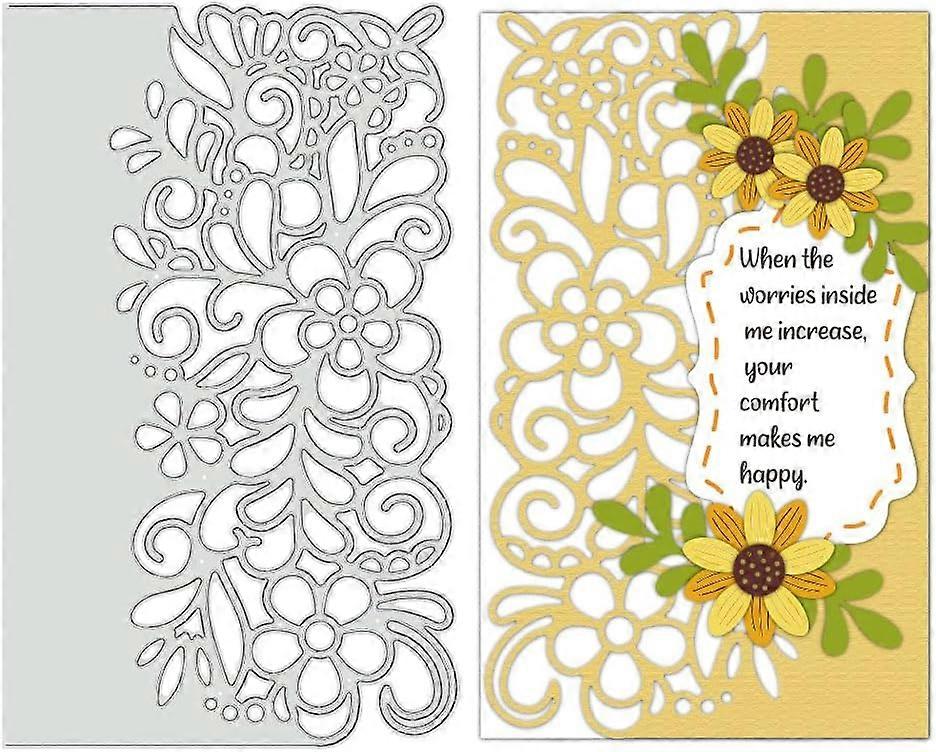 Cutting Dies for Card Making Lace Background Flower Frame Metal Embossing Template Cut Stencils for Card Making Scrapbook Paper Cards Album Stencil 0.