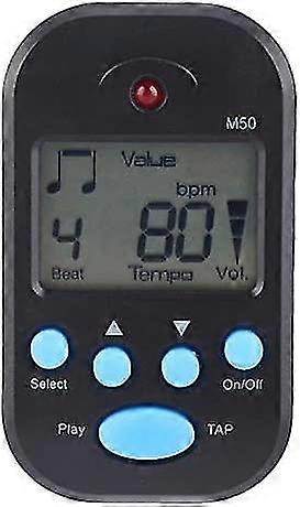 Mini Metronome, Lcd Digital M50 Metronome Electronic Metronome Digital Beat Tempo For Guitar, Piano, Violin, Drum And Other Instrumentsblack)(1pcs)