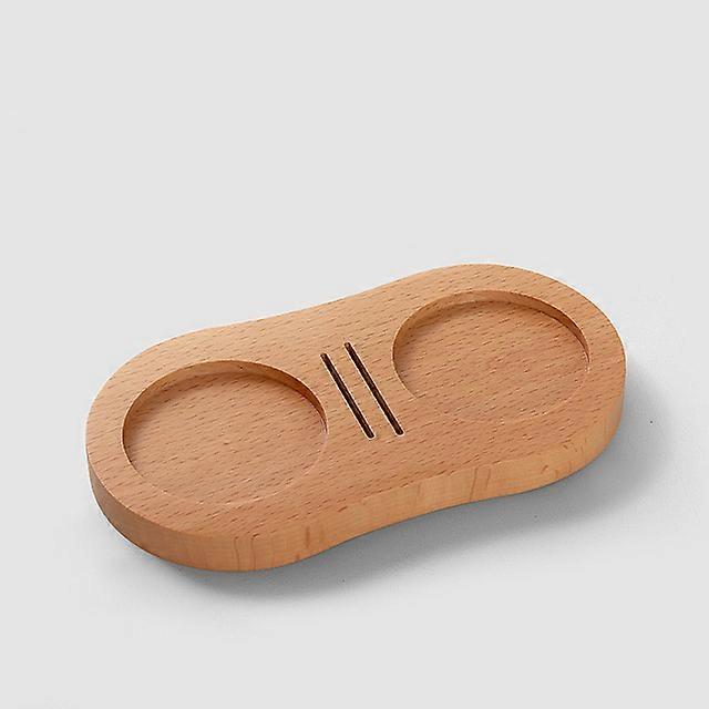 51/54/58mm Wooden Coffee Tamper Stand Presser Holder for Espresso Puck Screen Tamping Station Distribution Lever Tool Tamper Mat
