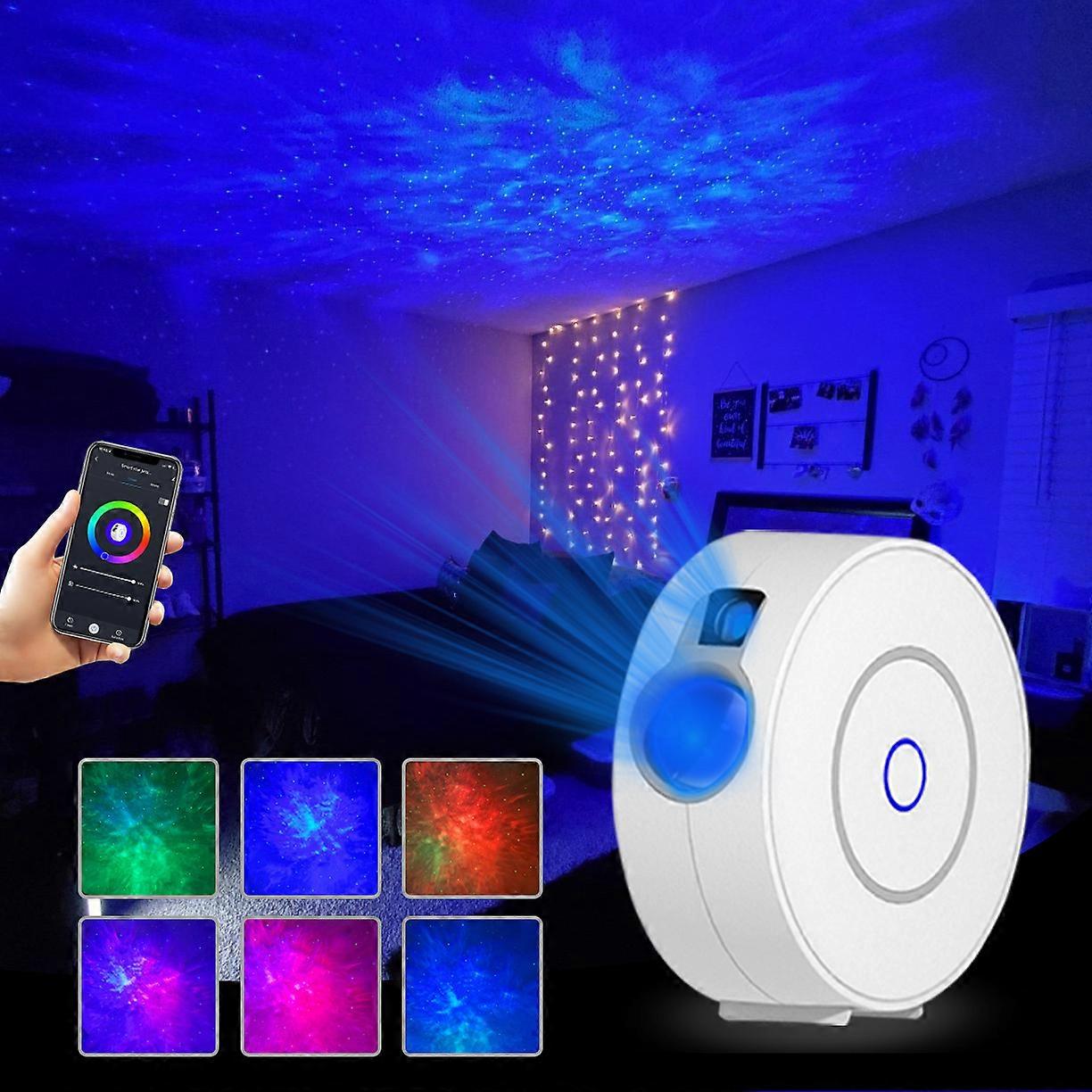 Dww-LED Starry Sky Projector, Smart Starry Projector Night Light Galaxy Projector, Dimmable/Voice Control/WiFi Connection/Timer, Bedroom Decor, Gift, 