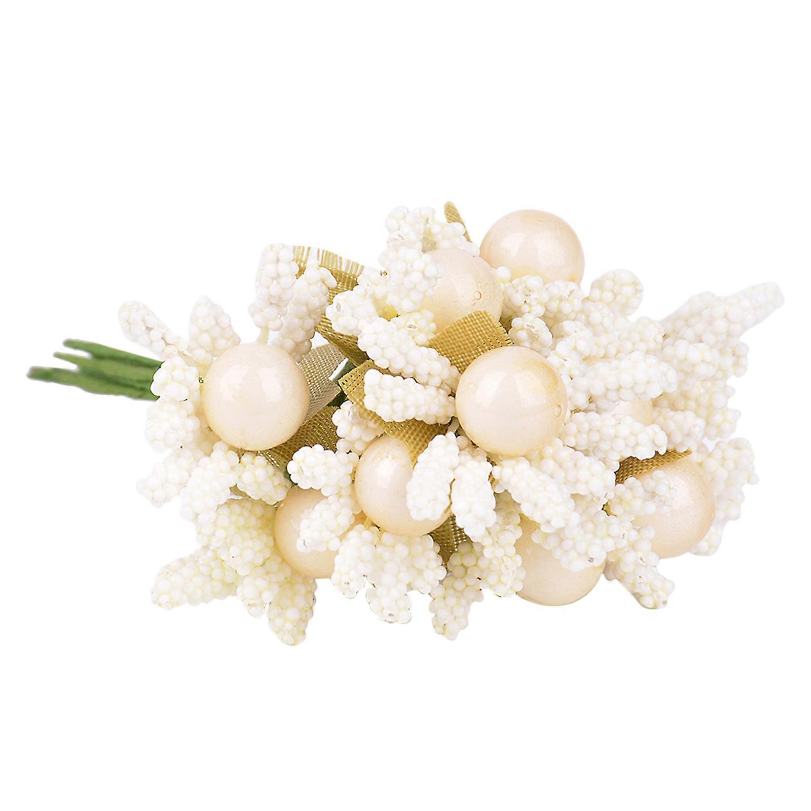 10 Branches/Bunch Artificial Flower Stamen Cherry Bouquet Foam String Craft Making