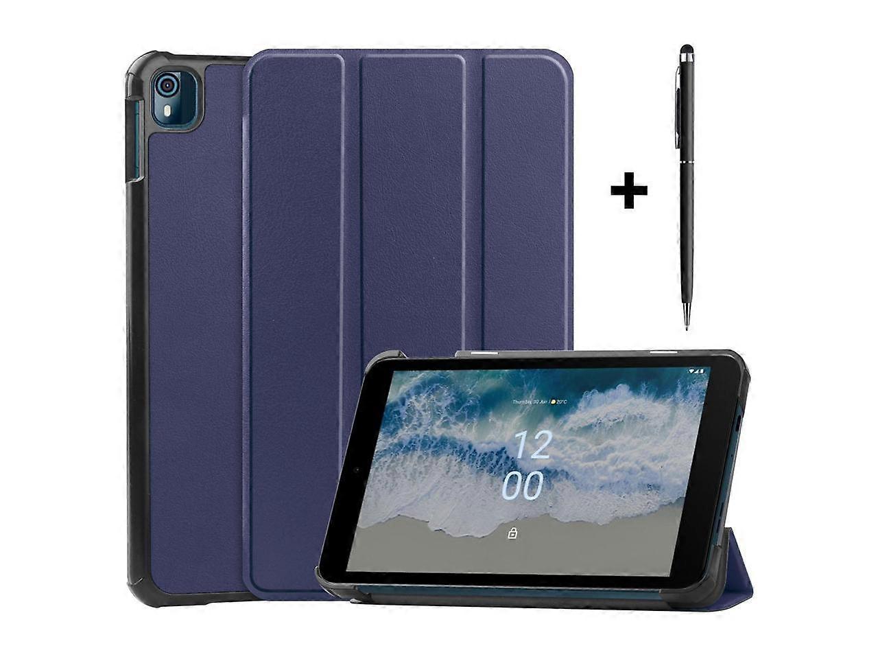 Nokia T10 Tablet Case 8.0 Inch 2022, Trifold Slim Smart Stand Cover Hard Shell for 8.0" Nokia Tablet T10 2022 Release with Universal Stylus Pen