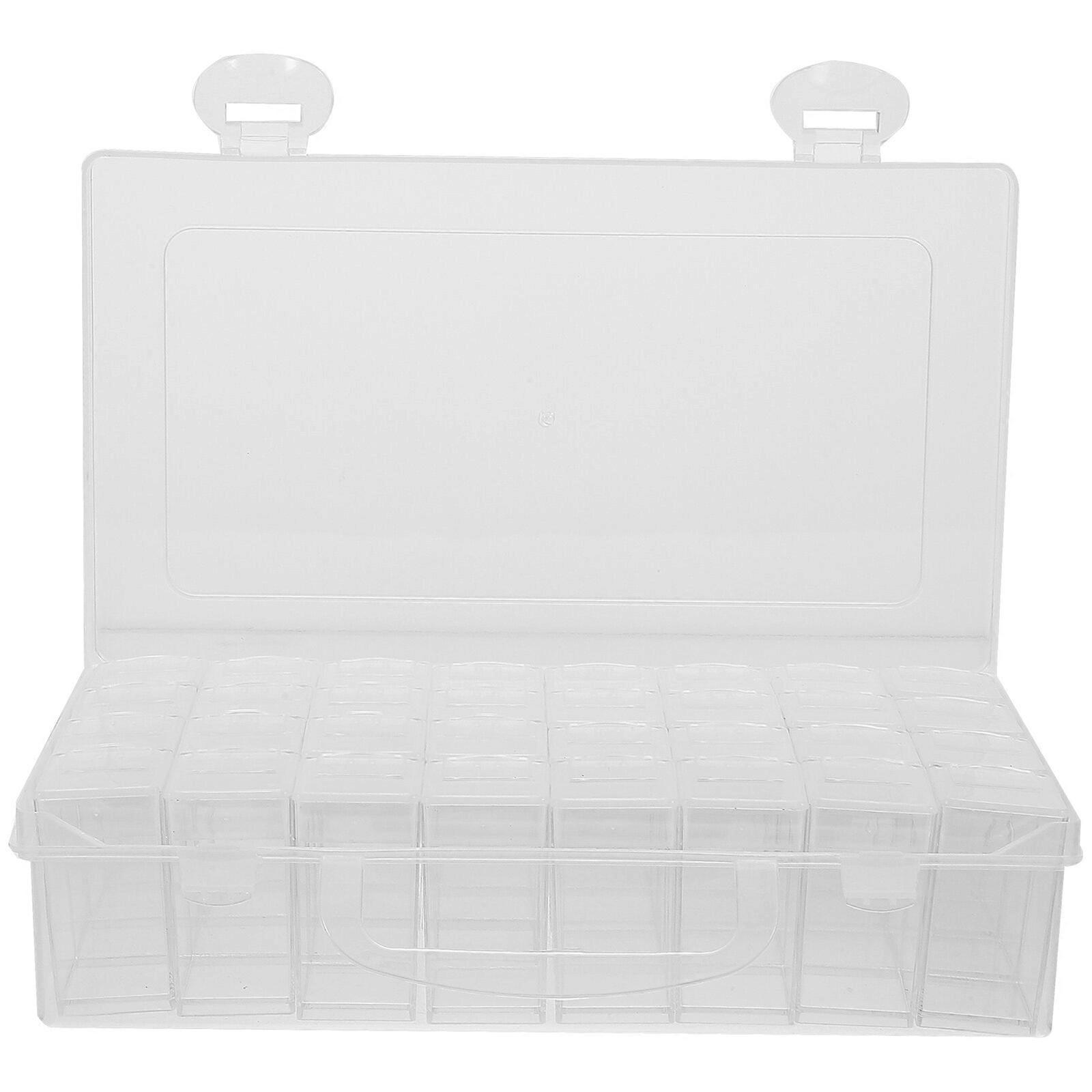 Compartment Organizer with Divider Transparent Beads Organizer Box DIY Beads Storage Case