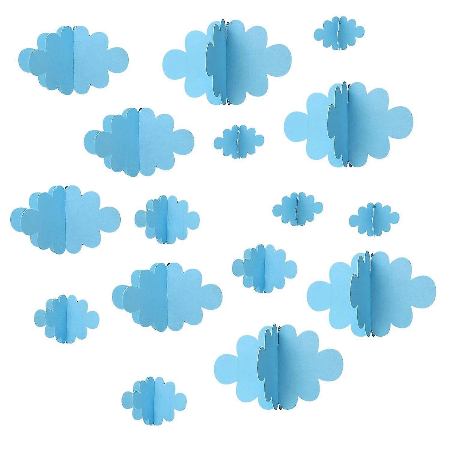 1 Set 3D Cloud Decorations Realistic Looking DIY Wall Art Artificial Clouds Props Fake Felt Cloud Or