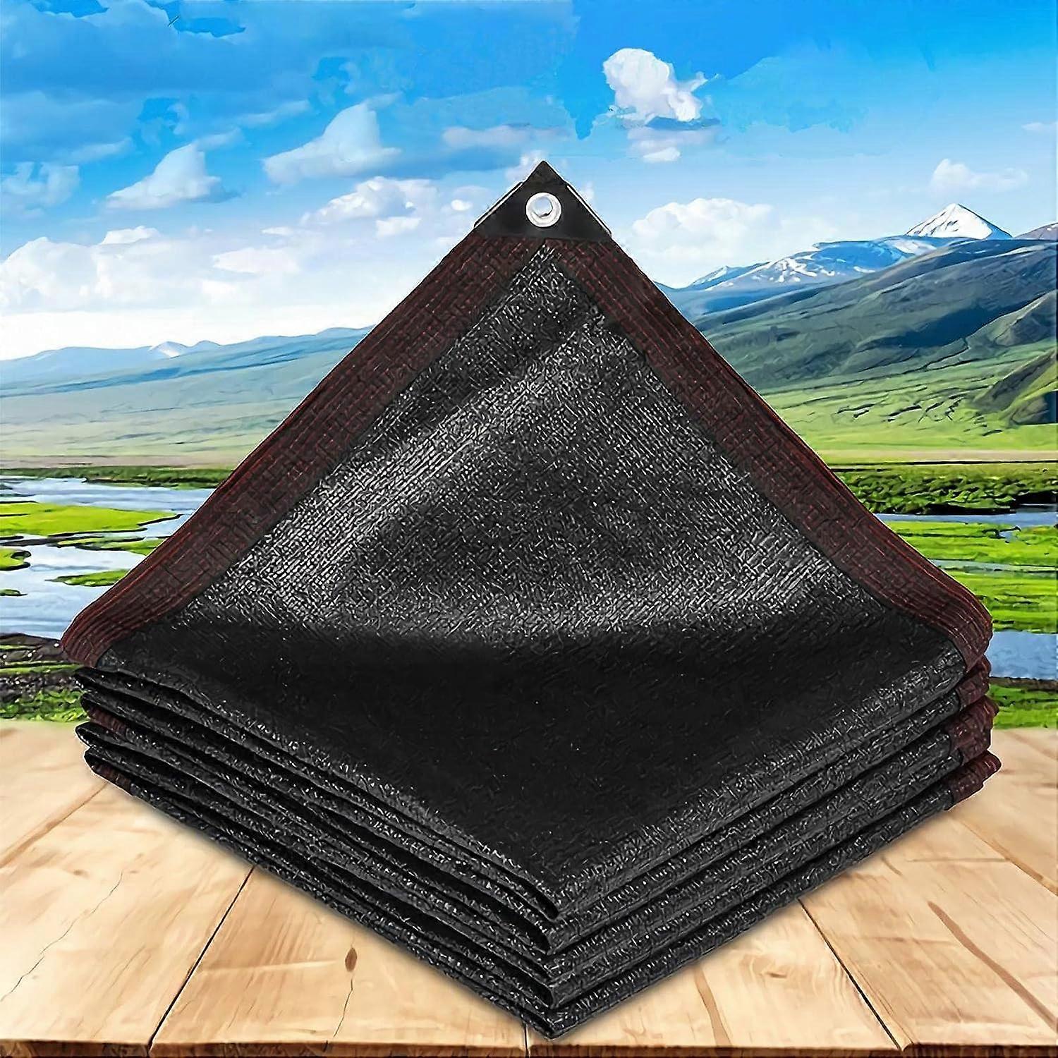 Black Shade Net UV Protection Shade Sail, Greenhouse Windbreak with Rope Loop, Outdoor Shade Cloth for Plant/Garden/Car Cover, 2x3m