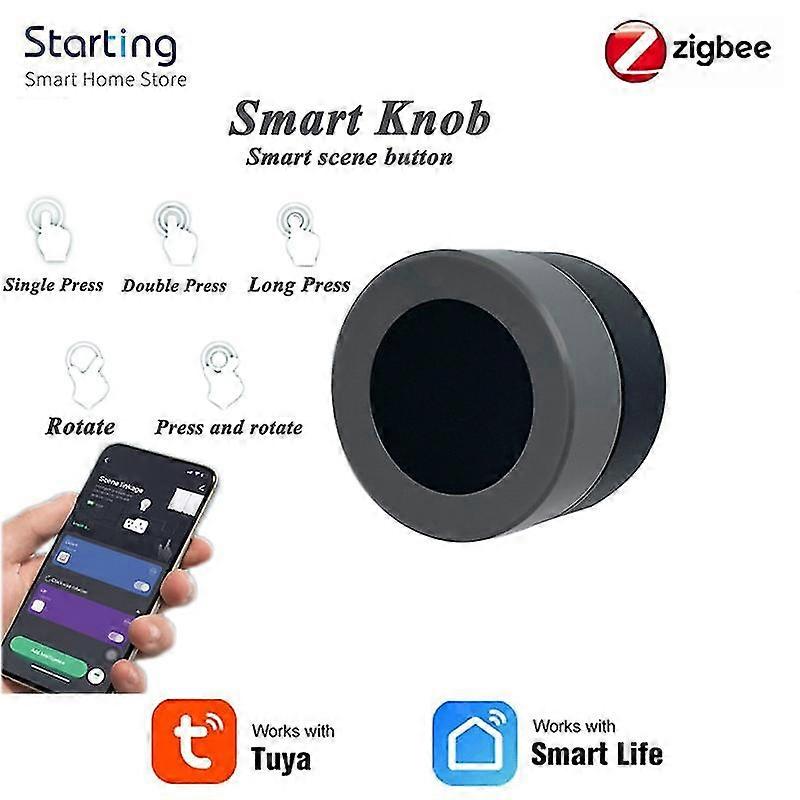 Zigbee Smart Knob Switch Tuya Smart Home Wireless Scene Remote Switch Button Controller