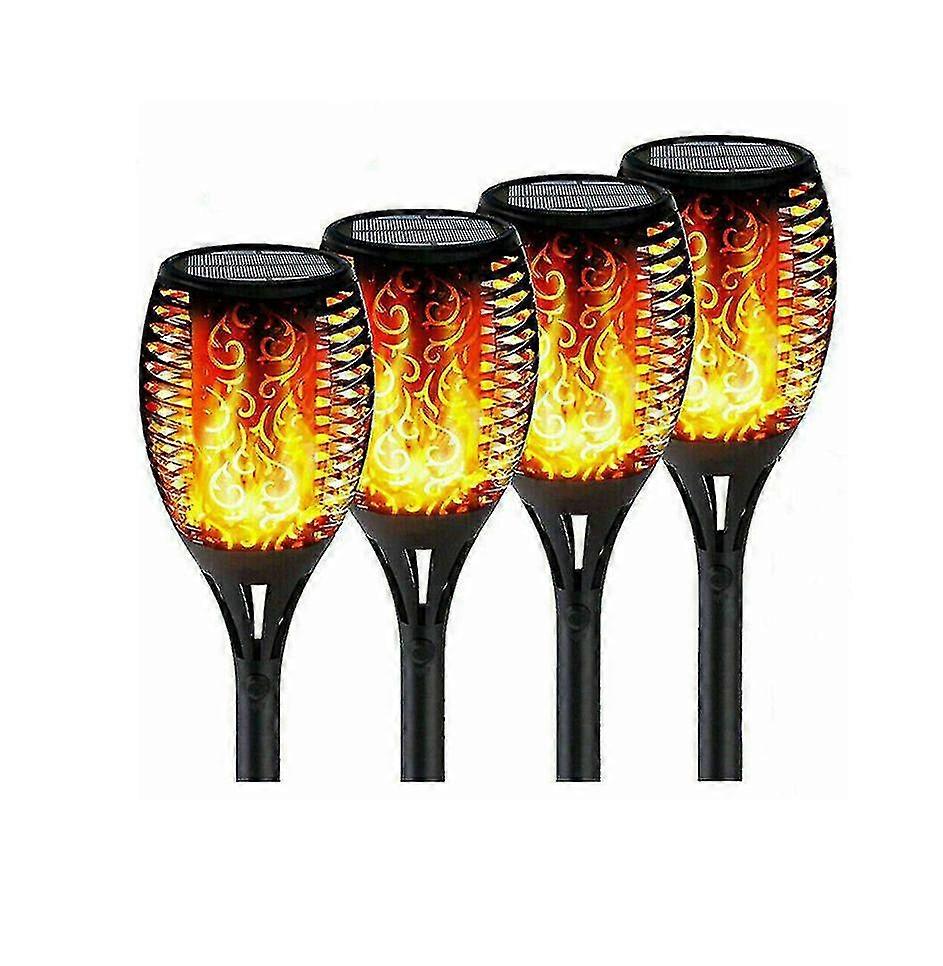 Lampes solaires de jardin à flamme, 12 LED, étanches