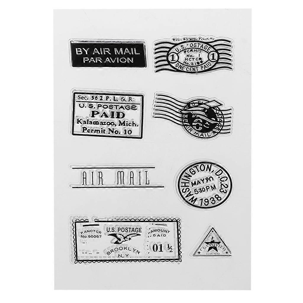 PVC Soft Transparent Stamps Badges Postmarks Seal Cute Patterns DIY Scrapbook Ph
