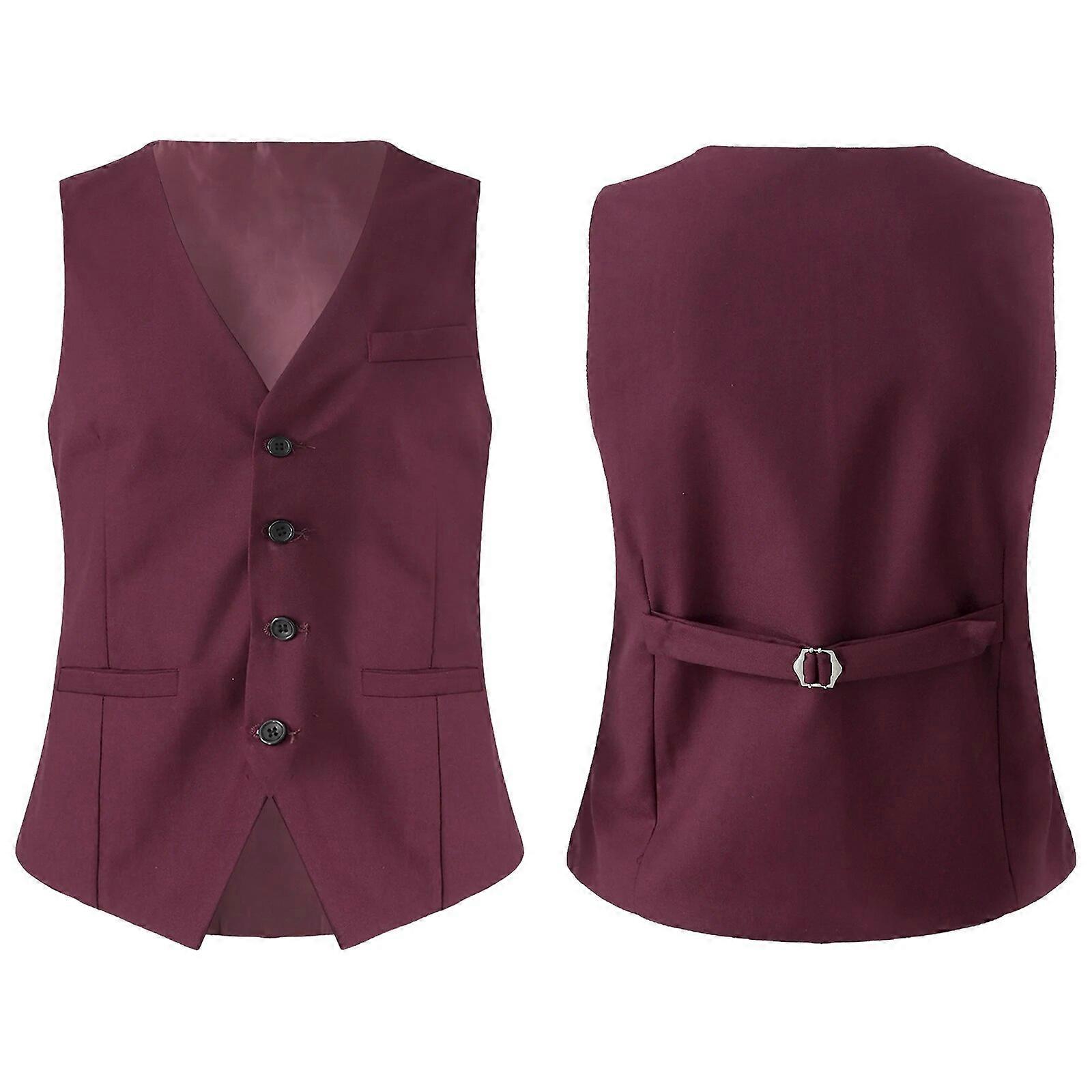 Kadın Yelekler Unisex Yetişkinler Resmi Yelek OL Stil Düğme Aşağı Kolsuz Yelekler Ofis Bayanlar Takım Elbise Yelek Yelek Mujer