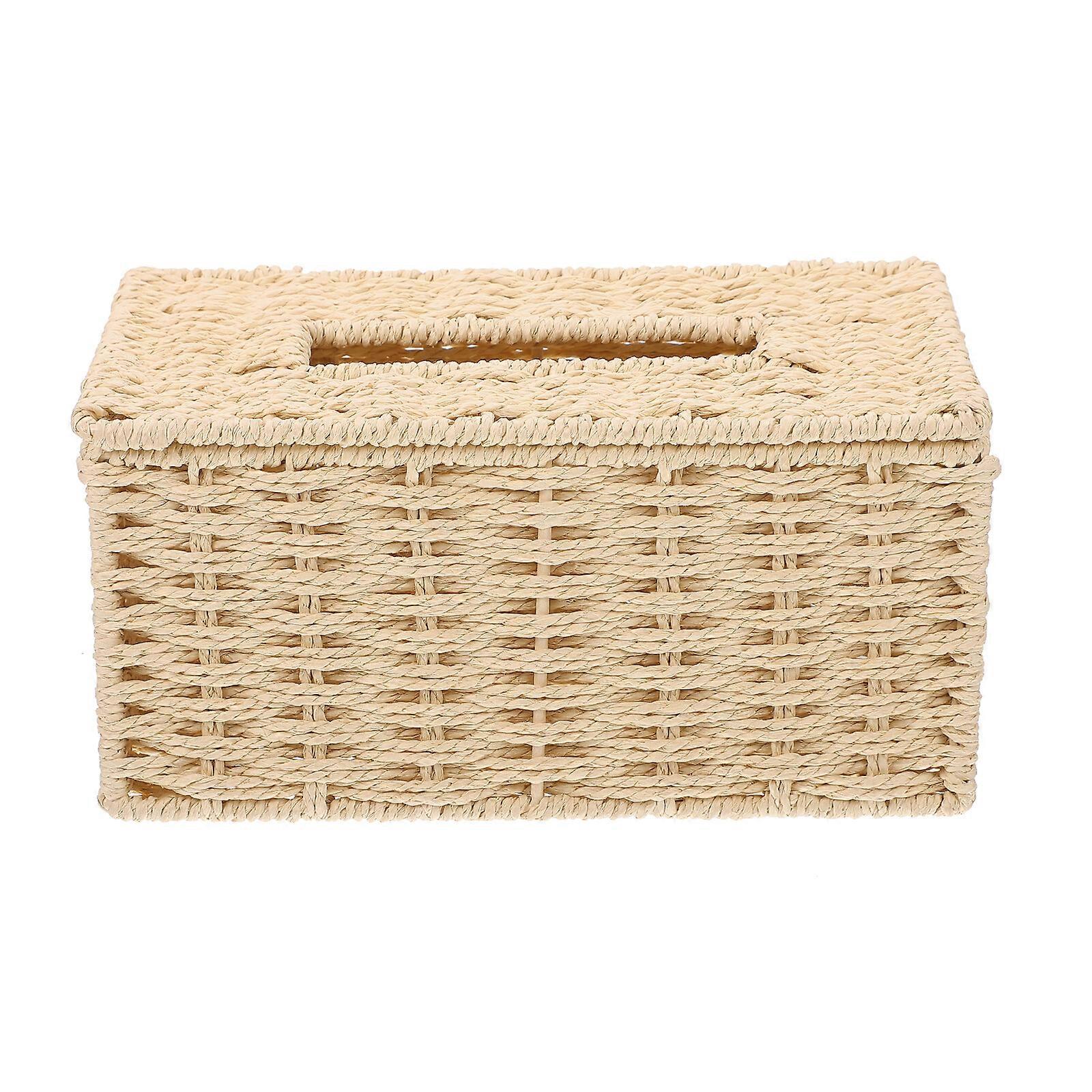 1Pc Multi-functional Kitchen Paper String Napkin Box Paper Rope Woven Paper Box