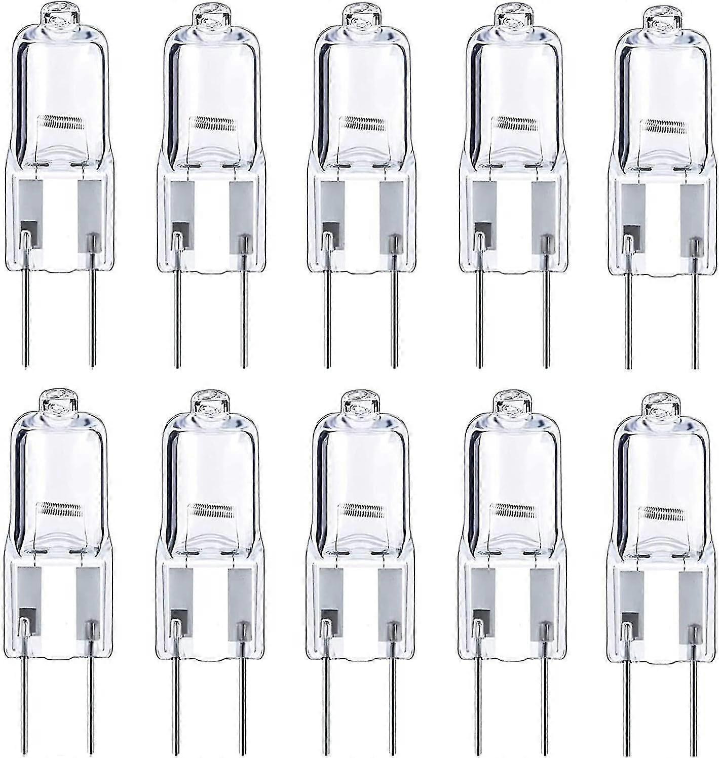 10Pcs G4 λαμπτήρας αλογόνου 35W 12V Dimmable φως τοπίων βολβών GY6.35 καψουλών για κάτω από το γραφείο