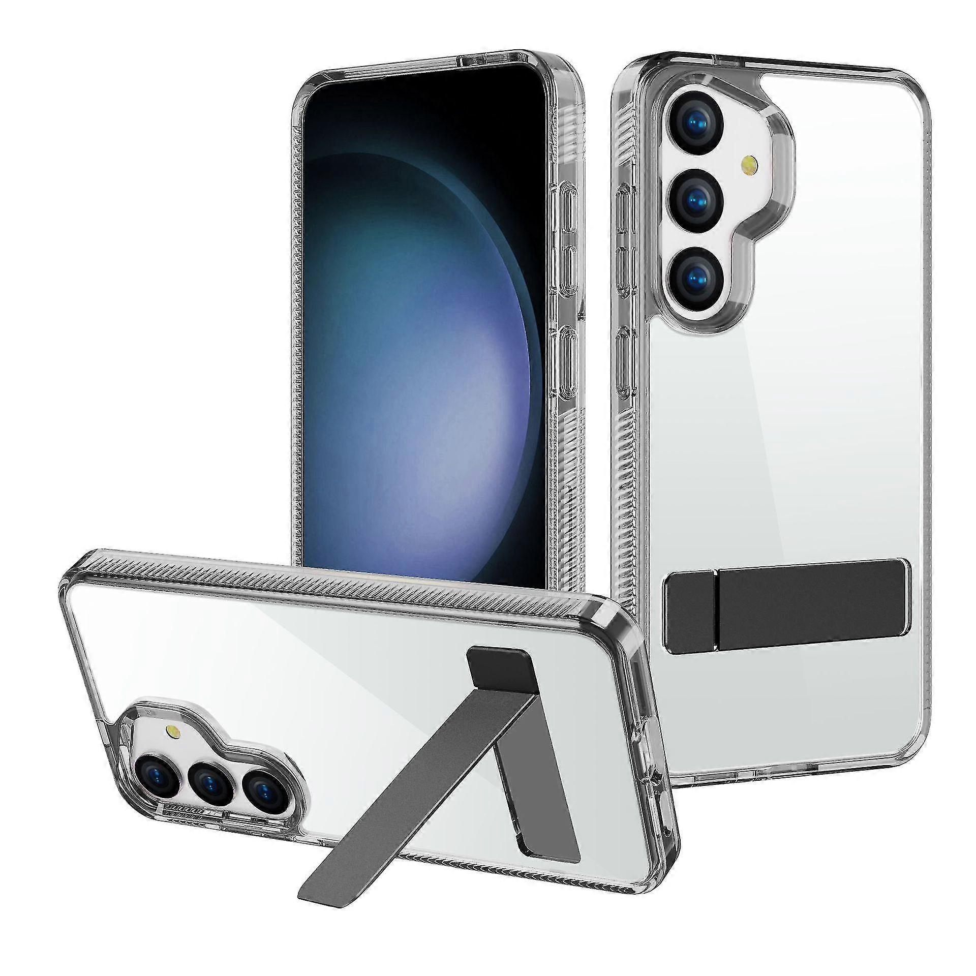 Clear Case For Samsung Galaxy S24 Ultra, Soft Tpu Four Corners Anti-drop Protetcive Cover With Invisible Kickstand