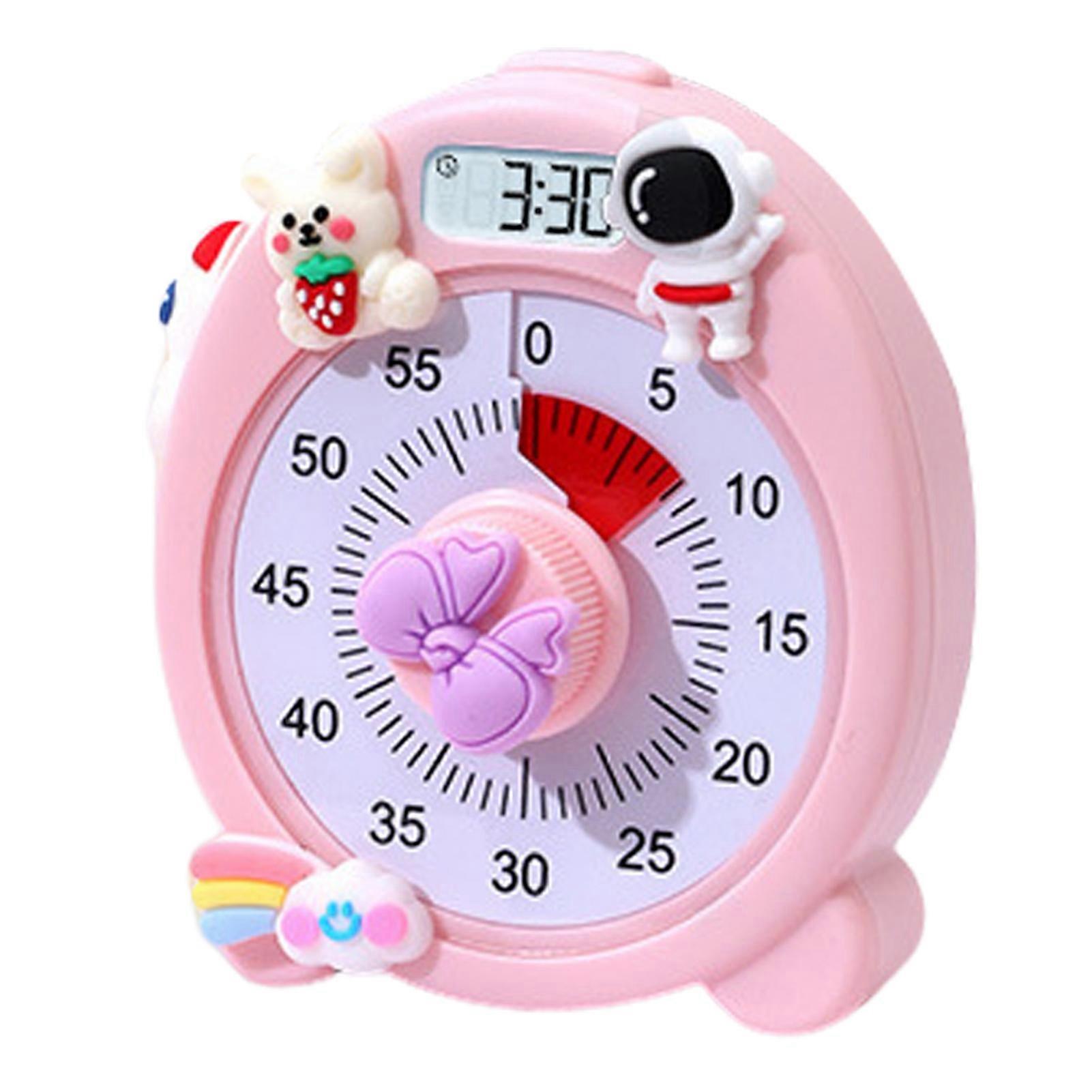 1 Set Timer Easy-to-Use Silent 60-Minute Visual Study Timer Magnetic Adsorption Countdown Timer for Home Kitchen Jikaixiang