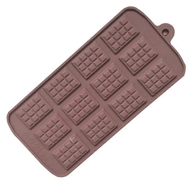 12 Grid Square Chocolate Silicone Bar Block Ice Cake Candy Sugar Baking Mold