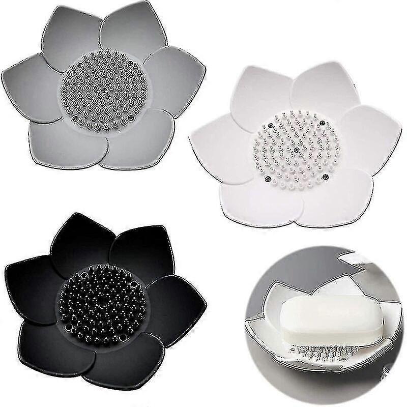 Soap Box With Drain Hole, Portable 3 Piece Travel Soap Box With Drain Hose Gift