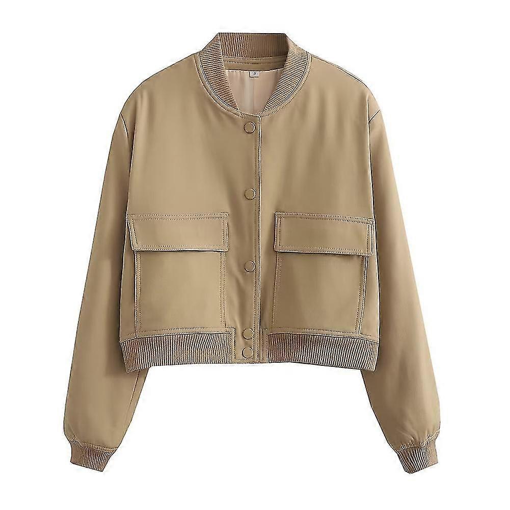 Lässige Jacke mit großem Taschenknopf verdickt langärmelige wärmende Kleidung für den Alltag zu Hause