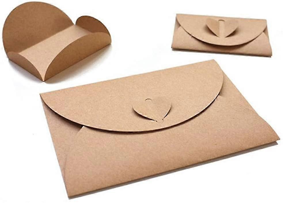 100pcs Mini Gift Card Envelopes, Handmade Seed Envelopes Cute Kraft Paper