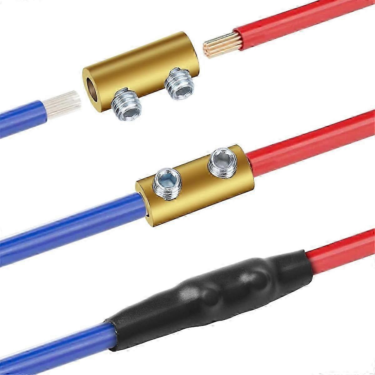 30pcs 10 AWG Gauge Wire Connector Nut Kit, 60A Splicing Wiring Connection Terminal, with Screws and Heat Shrink Tube