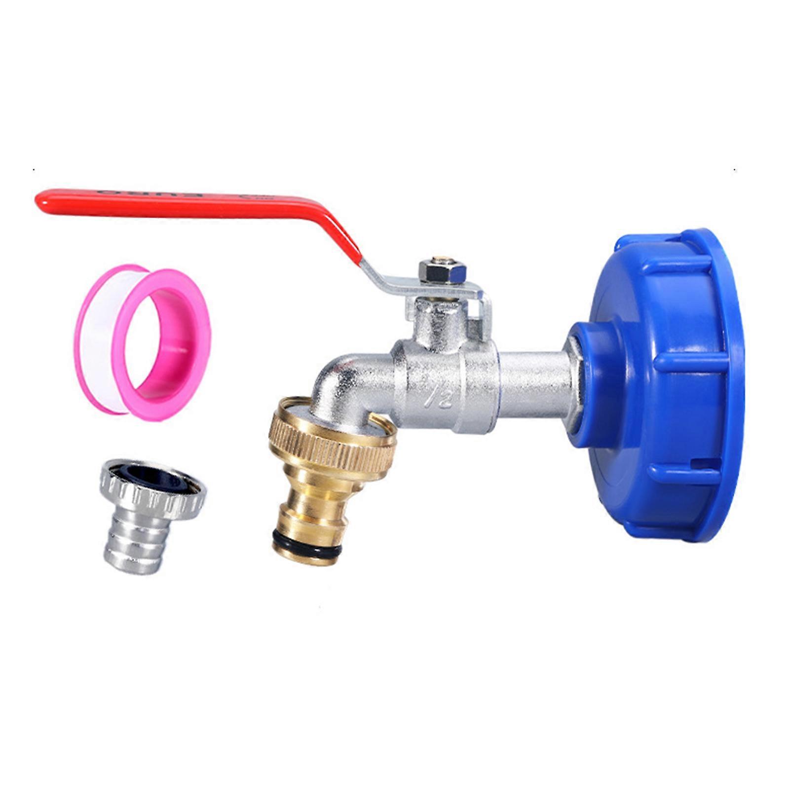 IBC Tote Tank Adapter Rustproof Corrosion Resistant Easy to Install Garden Hose Connector Replacement Valve Fitting