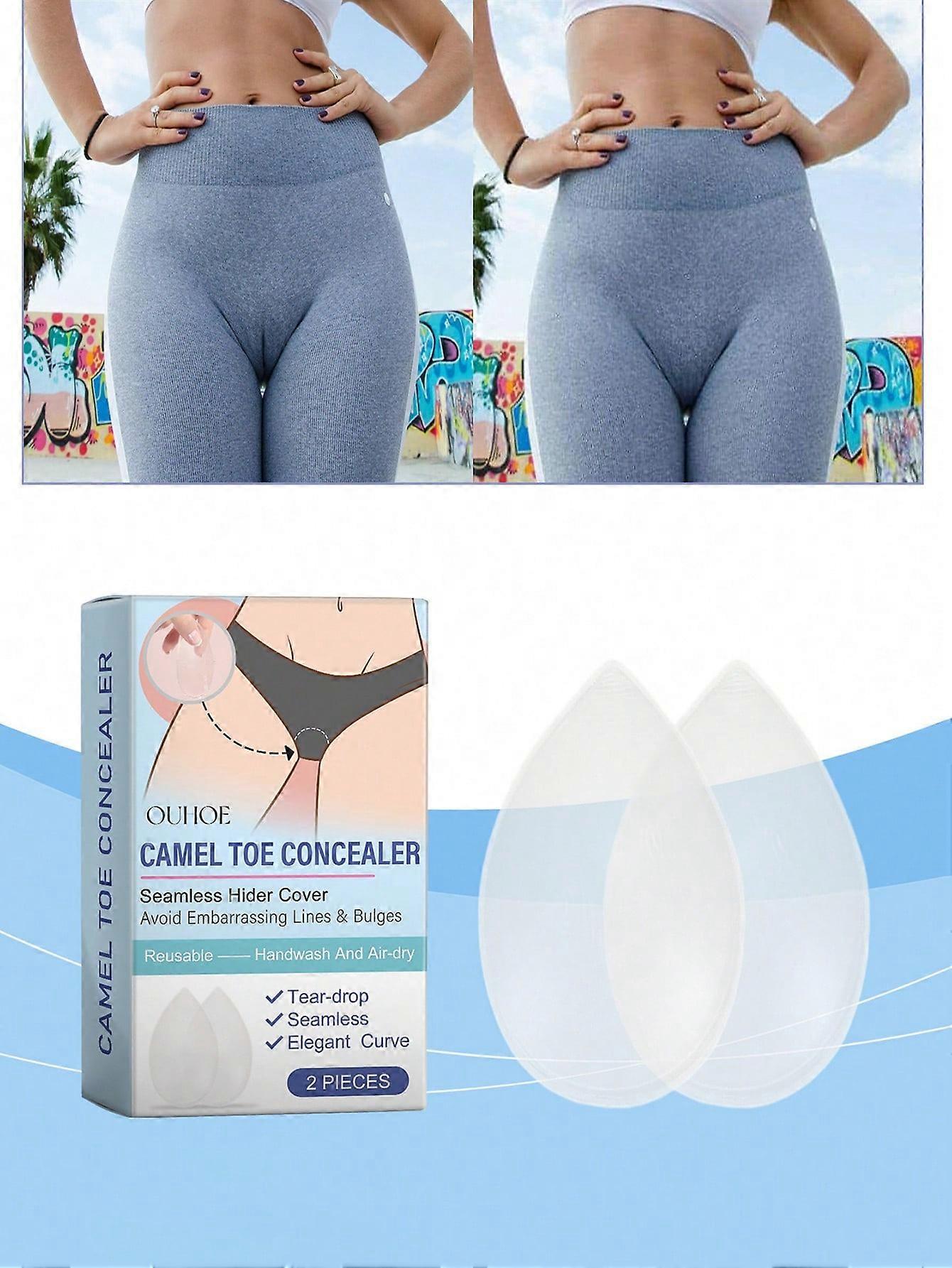 2 قطعة / حزمة للنساء سيليكون وسادات لاصقة مضادة للانزلاق مقاومة للماء ، شكل دمعة ، لحماية المنطقة الحميمة ، مناسبة للبيكيني ، سروال اليوغا ، الملابس الرياضية