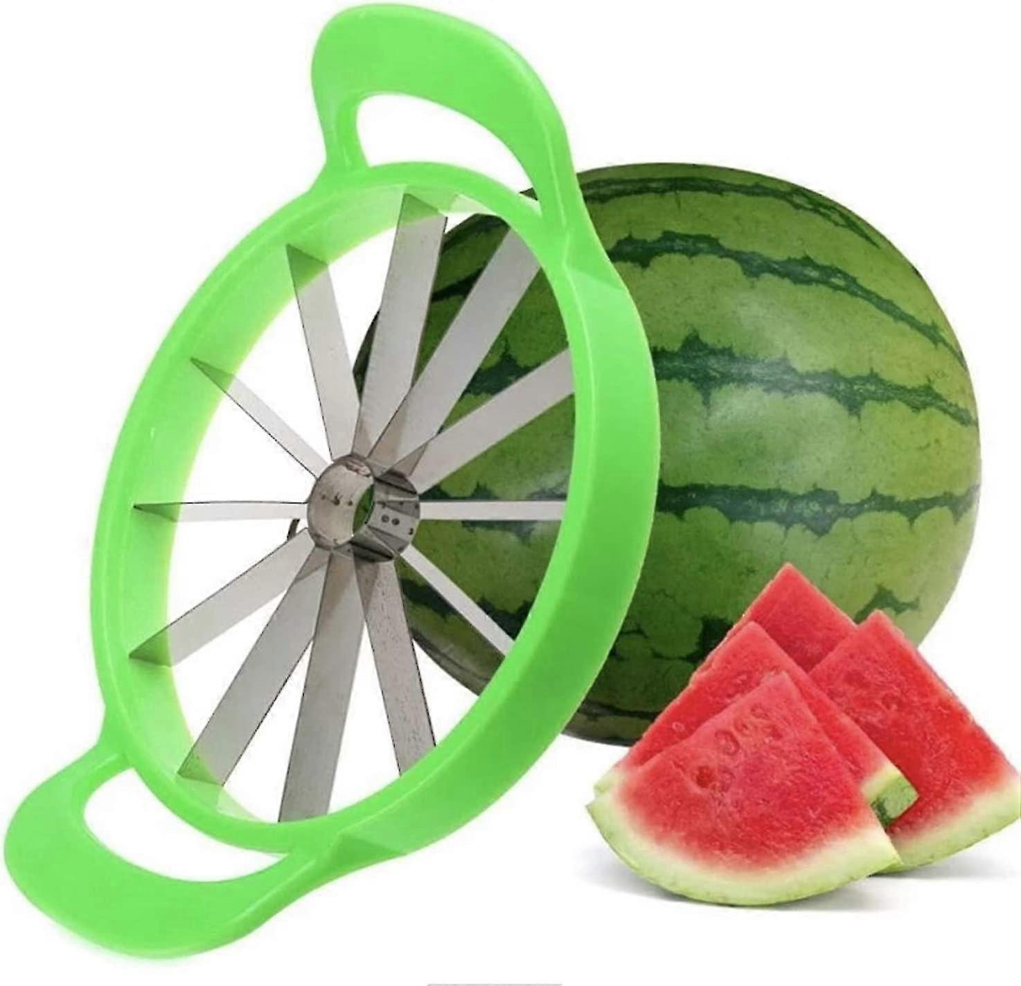 Großer Wassermelonenschneider, Edelstahlklinge, perfekter Obstentkerner, Küchenhelfer (e-che-5)