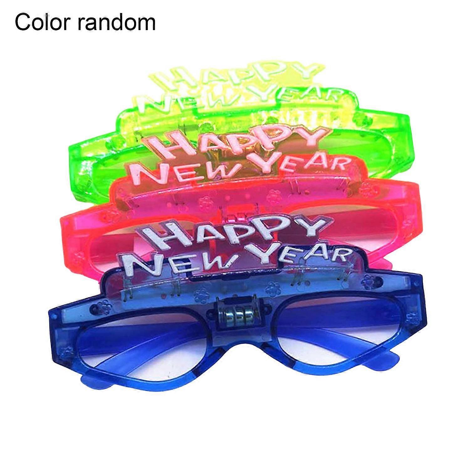 2025 Christmas Glasses Sequin 3 Flashing Modes LED Light Up 2025 New Year Photo Prop Anti-slip