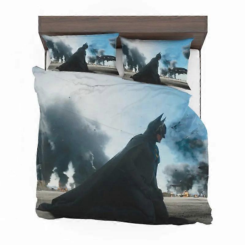 v976 Lençóis Batman Michael Keatons Flash DC Colcha Conjunto de Capa de Edredom Roupa de Cama Doona CoverConjunto de Cama de 3 Peças (1 Capa de Edredom + 2 Fronhas) Cama S