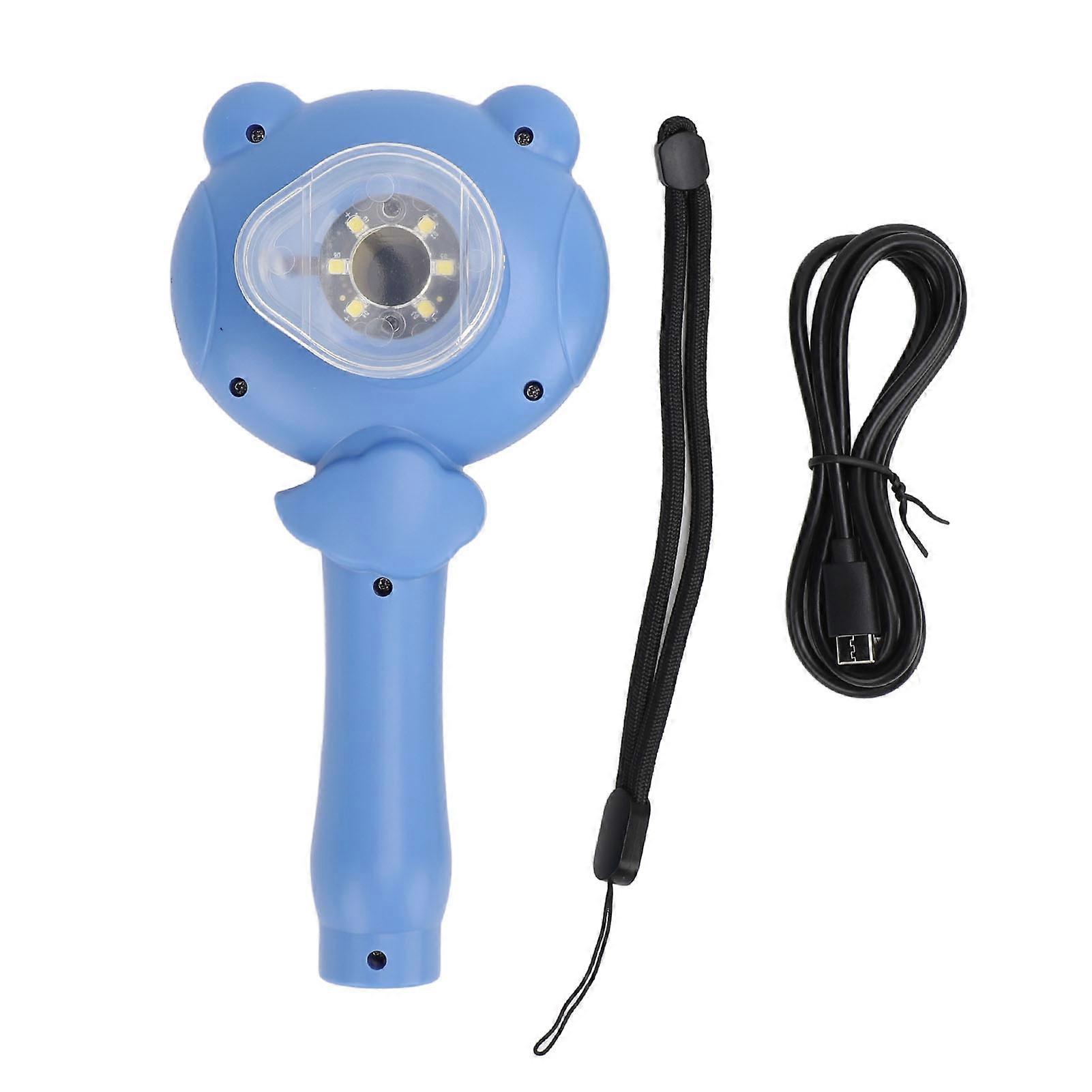 Kids Handheld Microscope 2.5K 48MP Portable 2inch Screen 8X Zoom Digital Microscope for Educational Science Blue