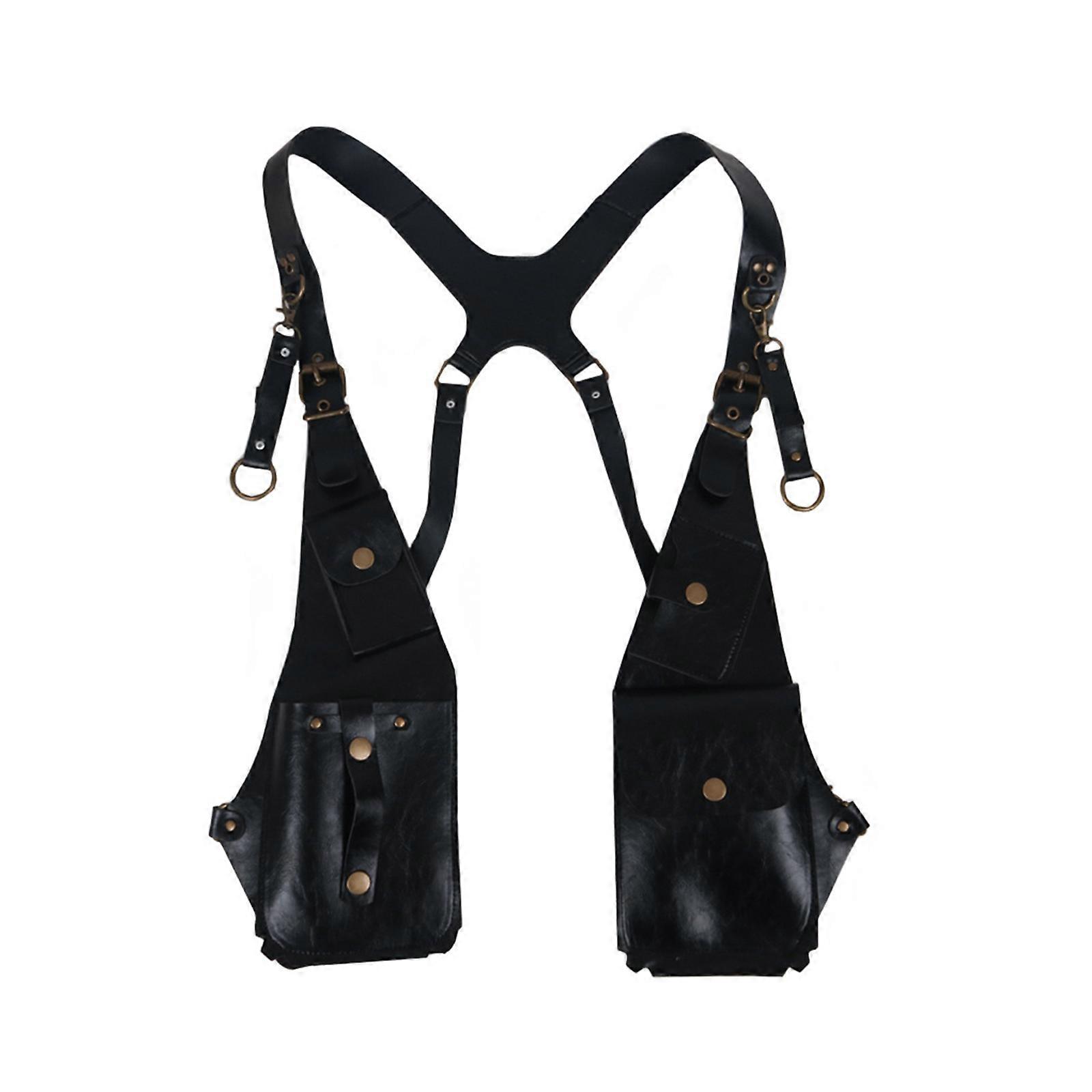 torba na uprząż ze skóry PU z podwójnym portfelem