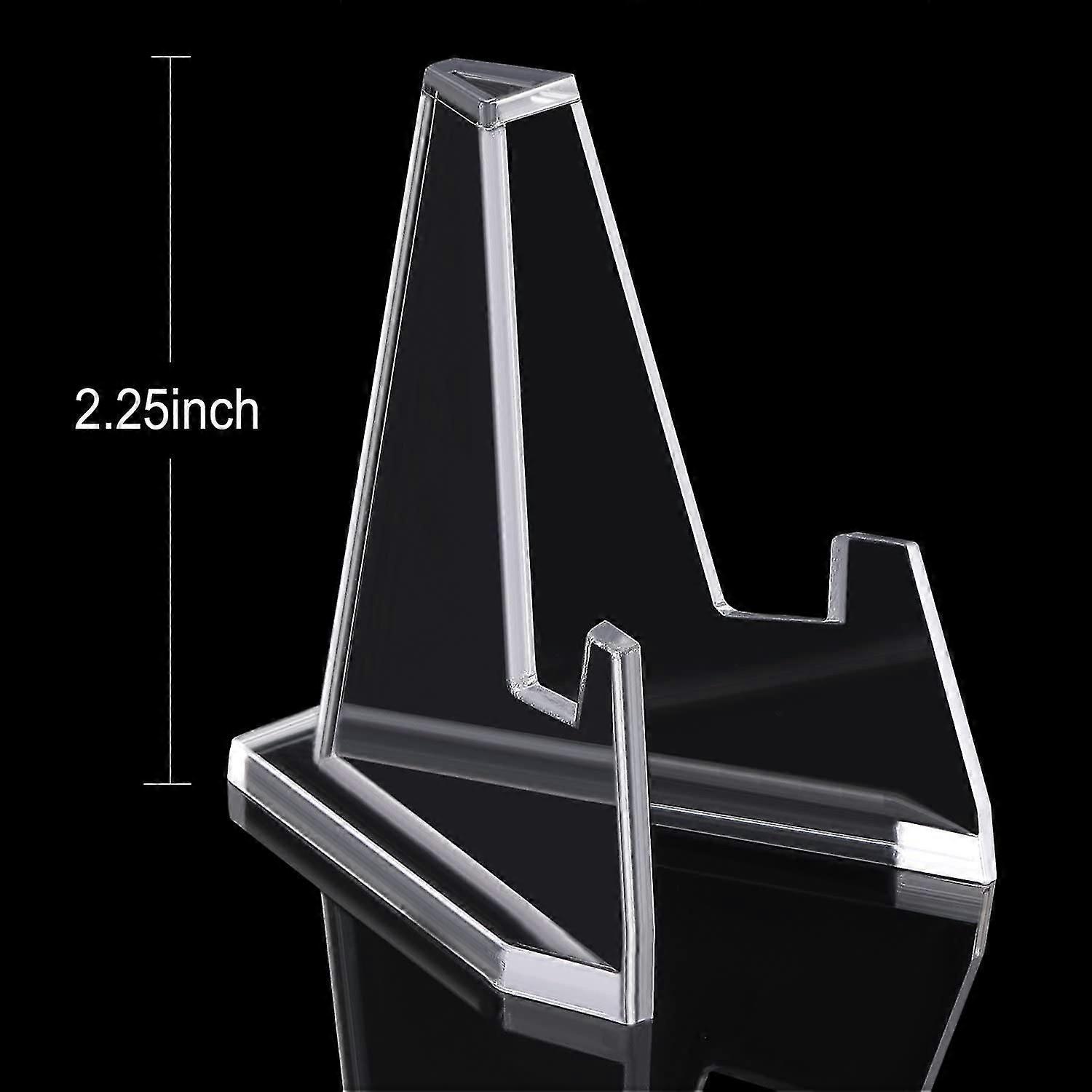 12 Pas Mini Clear Acrylic Easel Stands Coin Display Easel