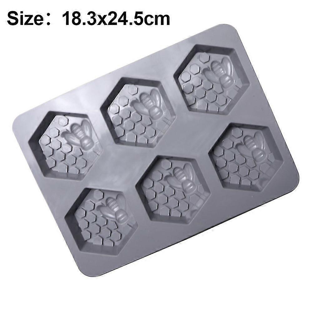 3d Hexagon Bee Honeycomb Silicone Molds For Handmade Soap And Cake Making, Nonstick Bpa Free Mold