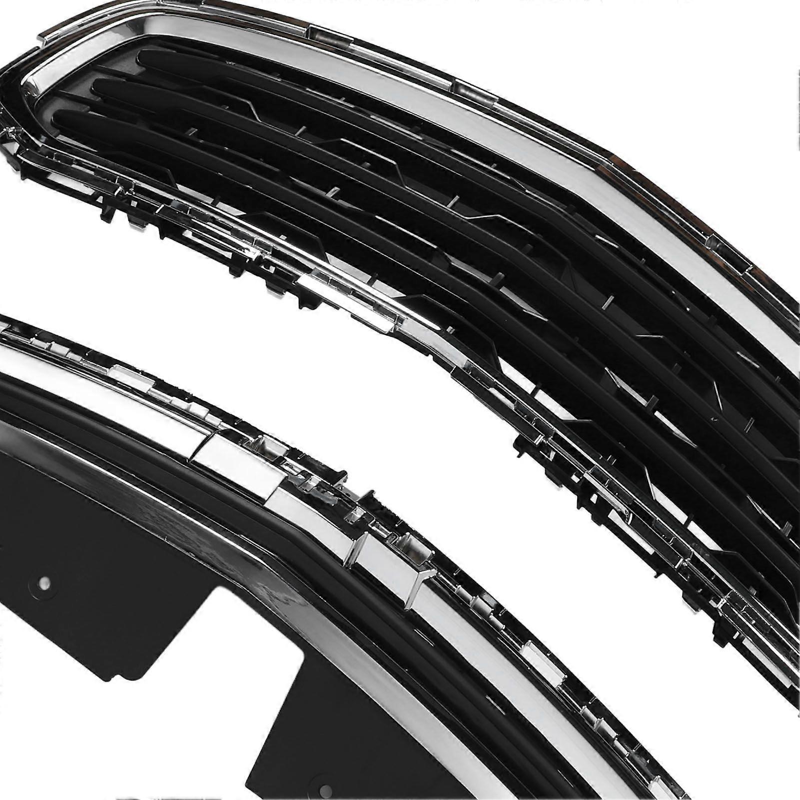 Bumper Grill Trim V Shape Frame Decoration Bright Black Replacement for Alfa Romeo Stelvio 2017 to 2023